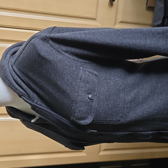 New American Eagle Navy Blue Super Soft Long-Sleeve Hooded Thermal Shirt. M - Picture 7 of 15